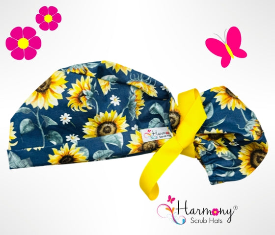 Sunflower Beauty Modern Pony™ Scrub Hat