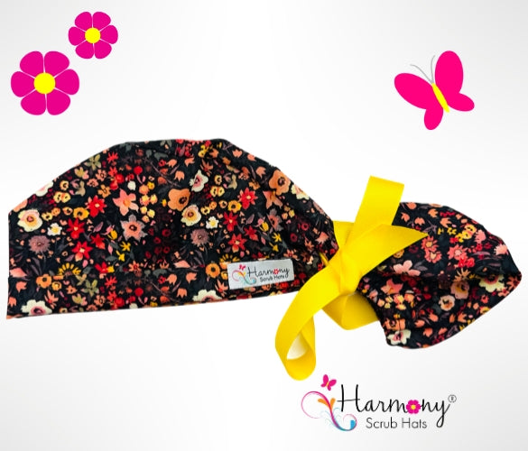 Pop Of Blooms Modern Pony™ Scrub Hat