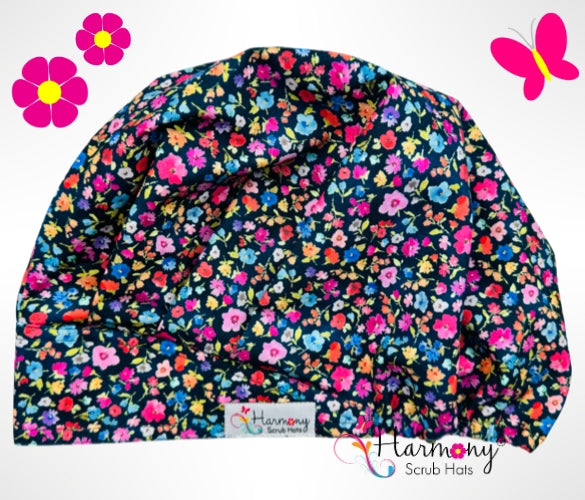 Fall Blooms Modern Bouffant™ Scrub Hat