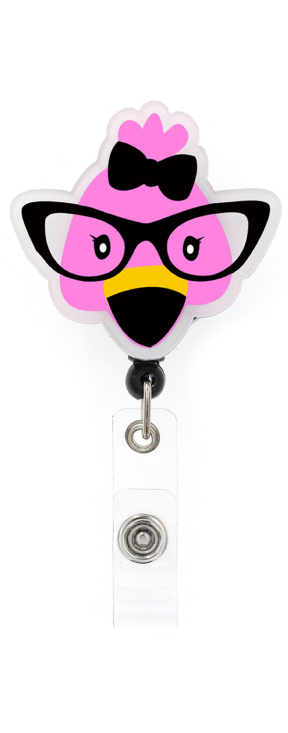 Nerd Bird Acrylic Badge Pull