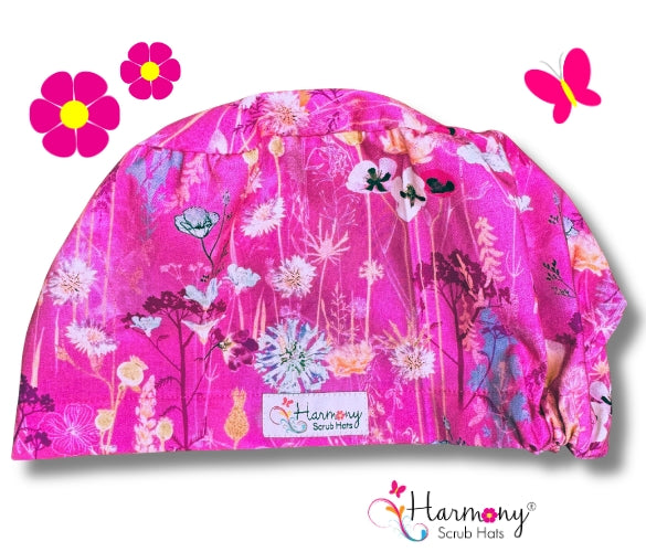 Pink Botanical EURO® Scrub Hat