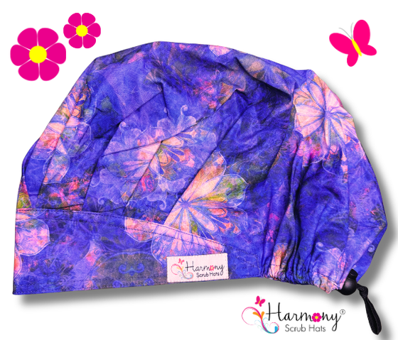 Purple Dreams Modern Bouffant™ Scrub Hat