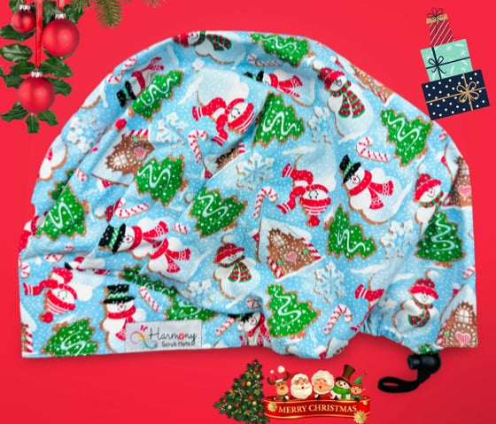 CHRISTMAS Cookies Modern Bouffant™ Scrub Hat