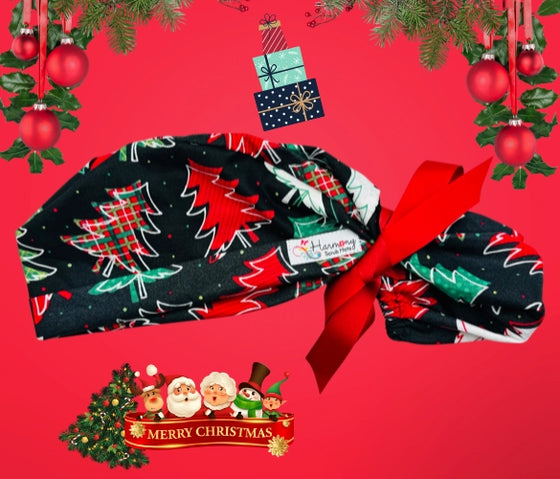 CHRISTMAS Christmas Trees Modern Pony™ Scrub Hat