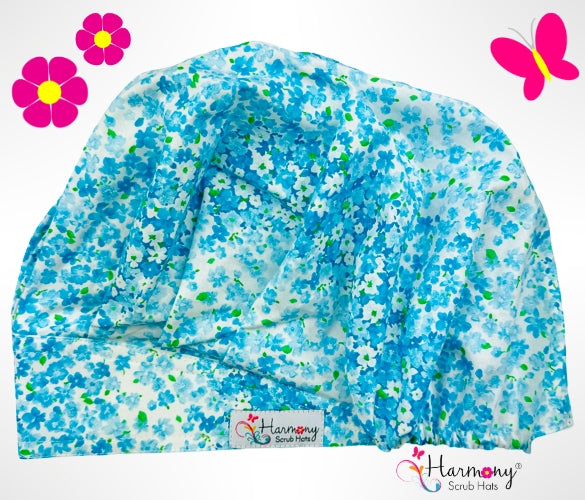 Floral Fields Modern Bouffant™ Scrub Hat