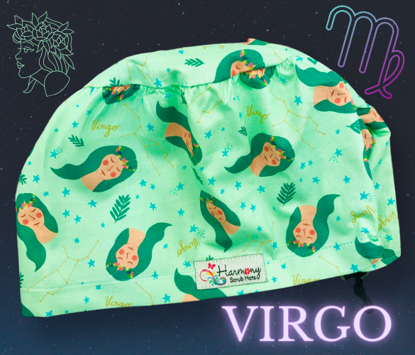 ZODIAC Virgo Light Green EURO® Scrub Hat