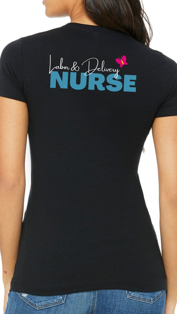 L&D Nurse Personalized Work Threads T-Shirt