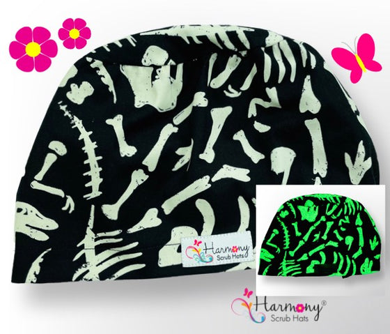 GLOW IN THE DARK Dino Bones EURO® Scrub Hat
