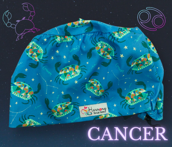 ZODIAC Cancer Blue EURO® Scrub Hat