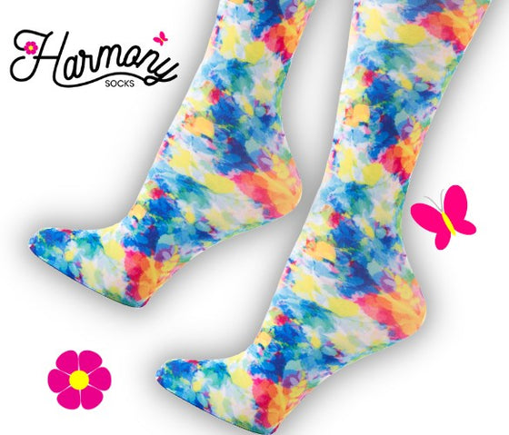 Watercolor Knee High Compression Socks - 10-18mmHg Knit