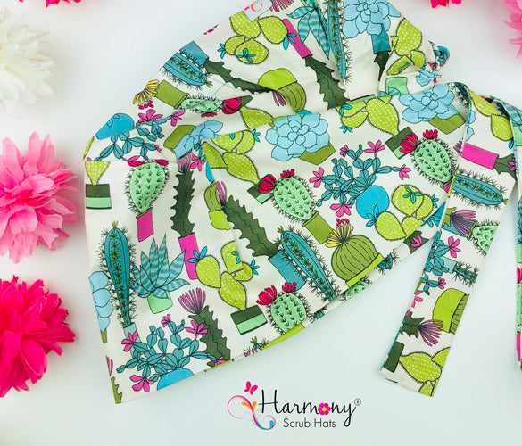 Succulents Florence™ Scrub Hat - Harmony Surgical Designs